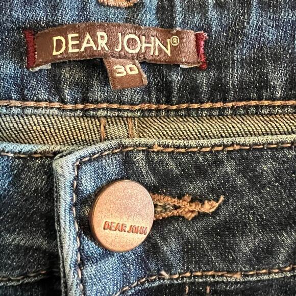 Dear John Women's Playback Cuffed Cropped Straight Leg Jeans Size 30 - Picture 8 of 10
